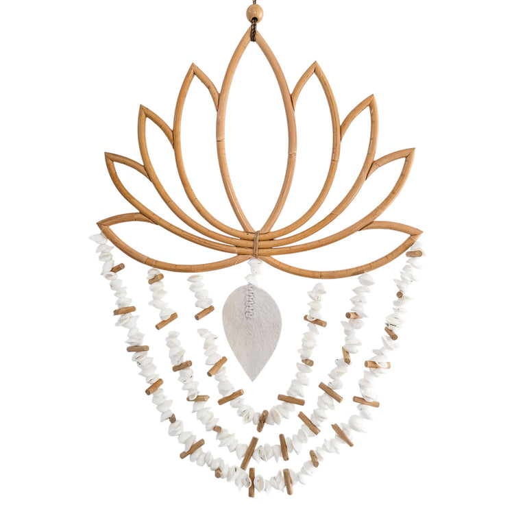 Lotus Wall Hanging | Shell & Wood