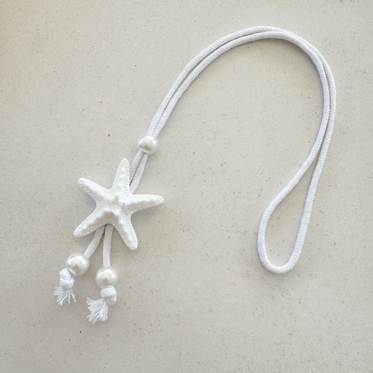 Coastal Starfish Pearl Curtain Tieback