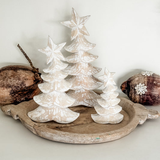 Whitewash Christmas Tree Trio – Limited Edition
