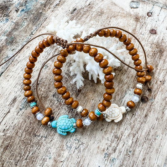 Sea Turtle Anklet/Bracelet Set | Willow & the Waves Collection