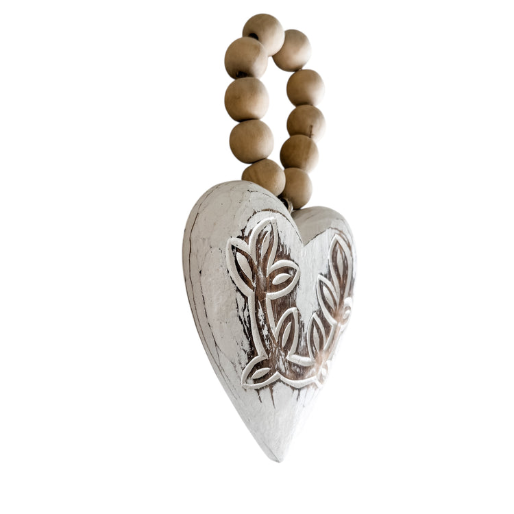 Heart Hanging | White