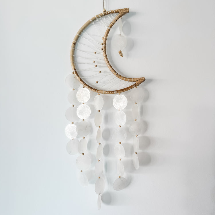 Luna Capiz Moon Windchime