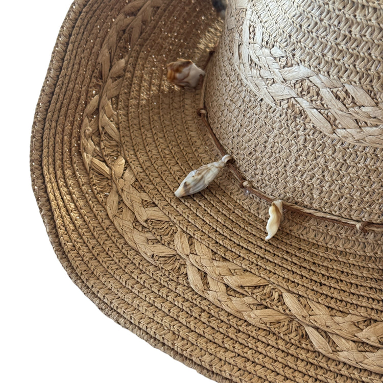 Coastal Drift Shell Hat – Brown