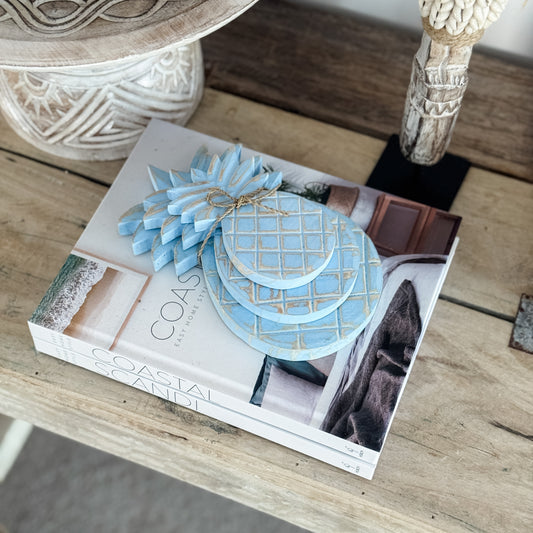 Coastal Carved Pineapple Bundle | Ocean Blue