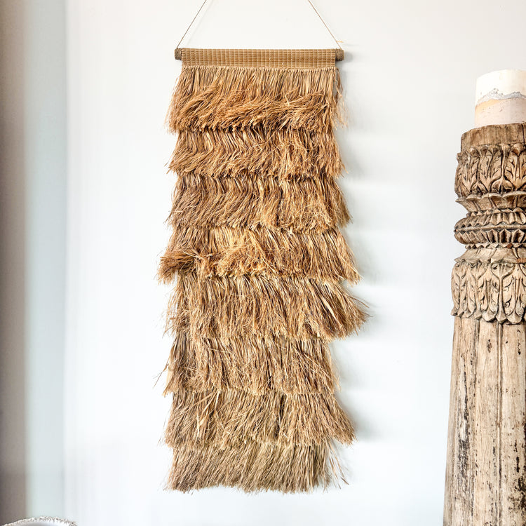 Natural Raffia Wall Hanging – 40x105cm