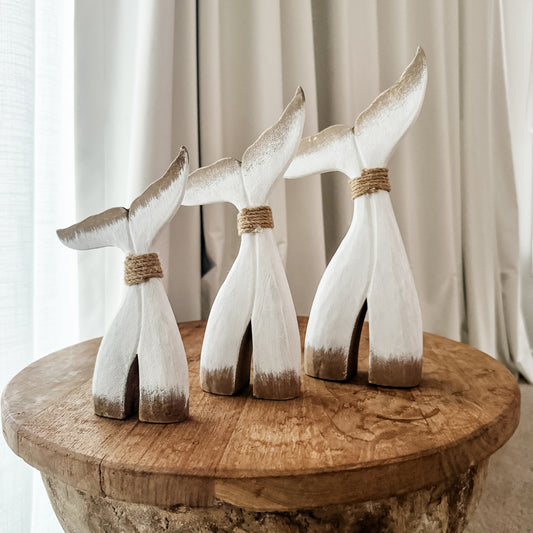 Coastal Whale Tail Decor – Natural