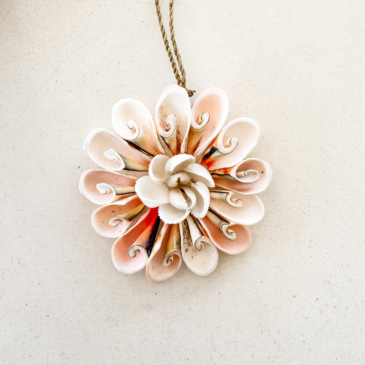 Coastal Bloom Shell Hanging Ornament