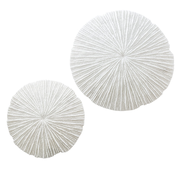 White Coral Disc Wall Hanging | Large