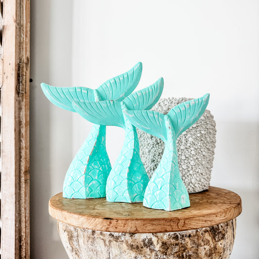 Coastal Mermaid Tail Decor Set – Aqua