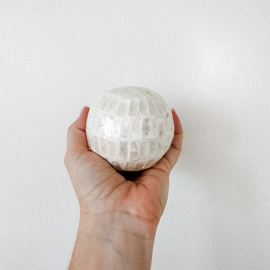 Shiloh Inlay Deco Ball – 8 cm Ivory