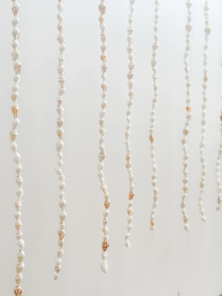 Handmade Seashell Door Curtain | Coastal Boho Room Divider | 100x200cm