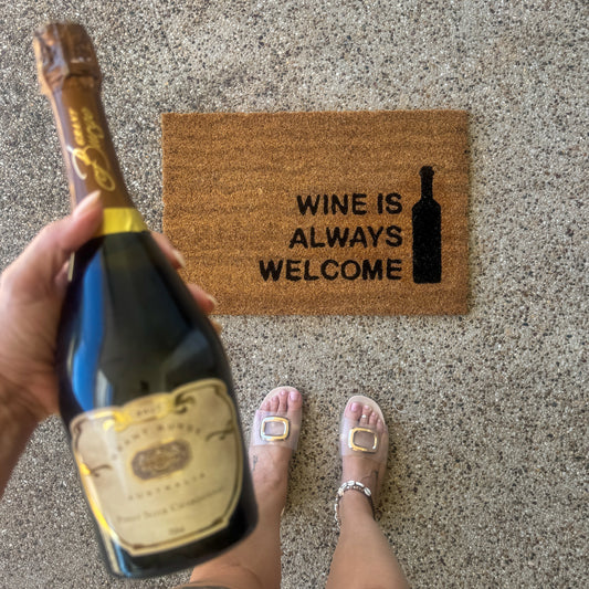 Wine is Always Welcome Doormat