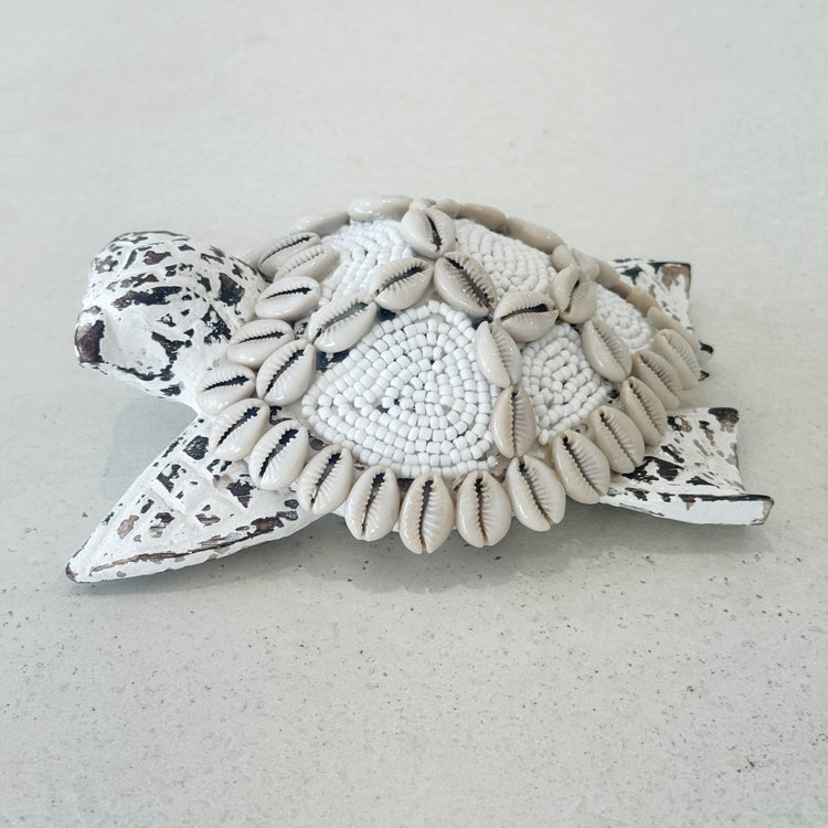 White Tropika Turtle Décor