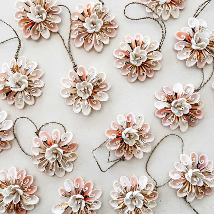 Coastal Bloom Shell Hanging Ornament