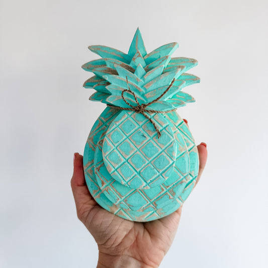 Coastal Carved Pineapple Bundle | Seafoam