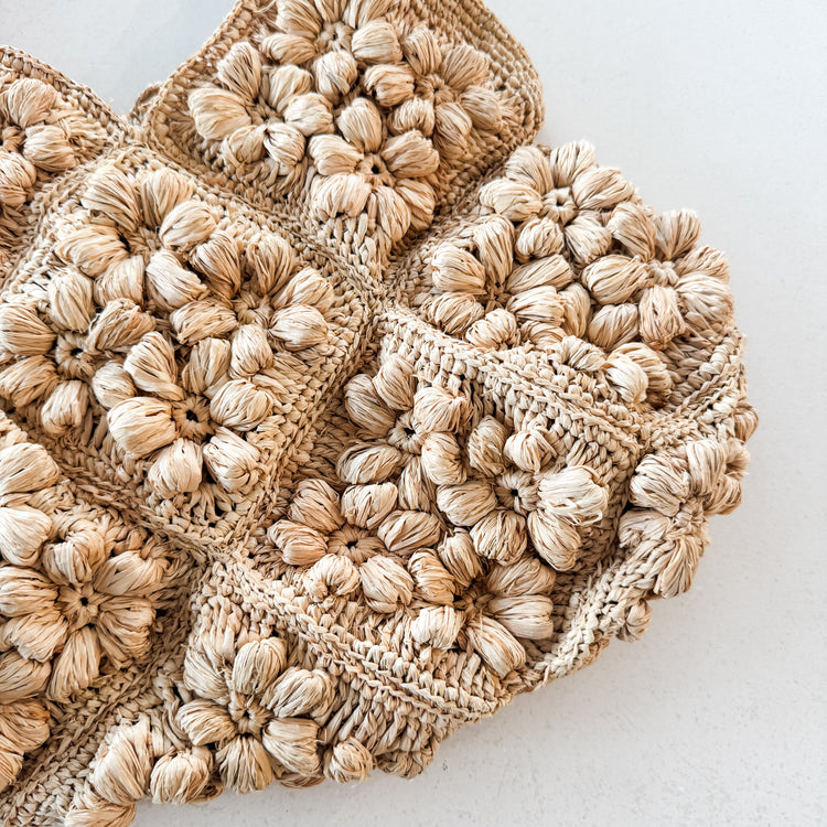 Amalfi Raffia Floral Bag