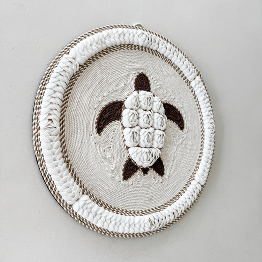 Seaside Turtle Shell & Rope Wall Hanging – 40cm