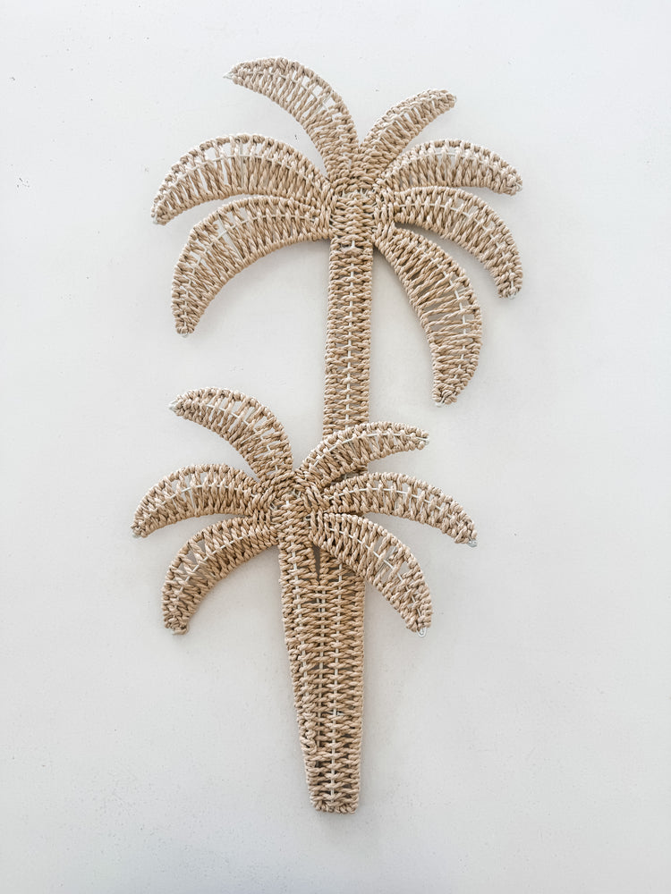 Rattan Palm Tree Wall Hanging