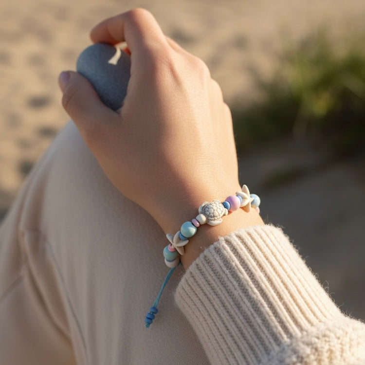 Seafoam Dreams Turtle & Starfish Anklet / Bracelet