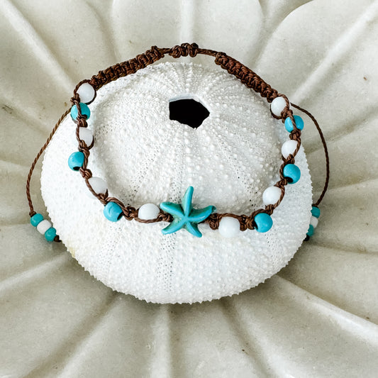 Coastal Starfish Adjustable Anklet Bracelet