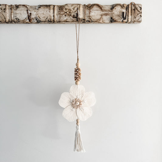 Flower & Cowrie Shell Tassel
