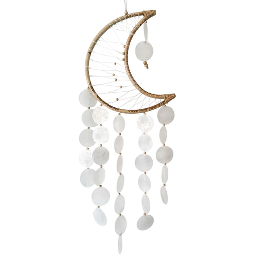 Luna Capiz Moon Windchime