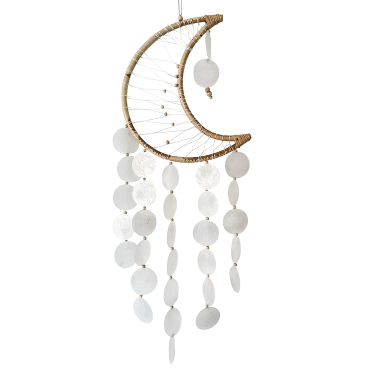Luna Capiz Moon Windchime