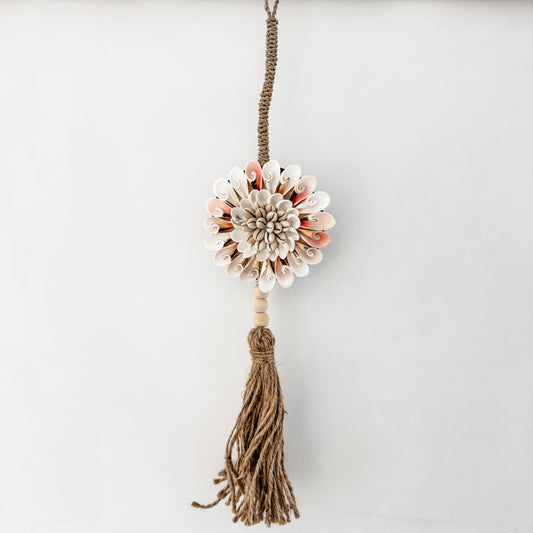Coastal Bloom Tassel Hanging – Blush Mix