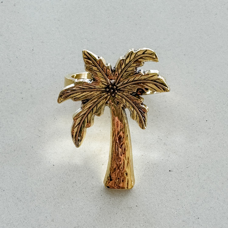 Golden Palm Napkin Ring