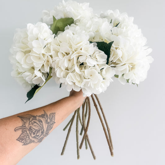 French Cream Hydrangea Stem – 47cm