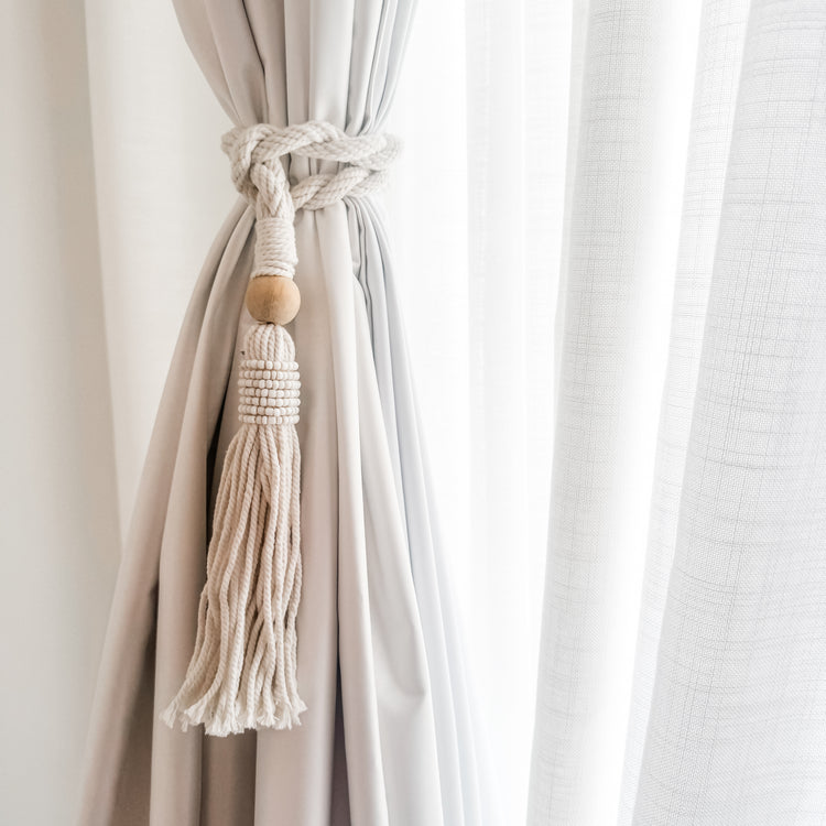 White Beaded Tassel