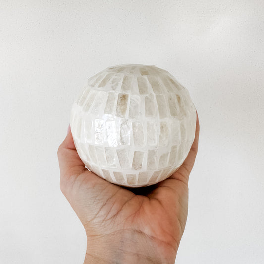 Shiloh Inlay Deco Ball – 10 cm Ivory