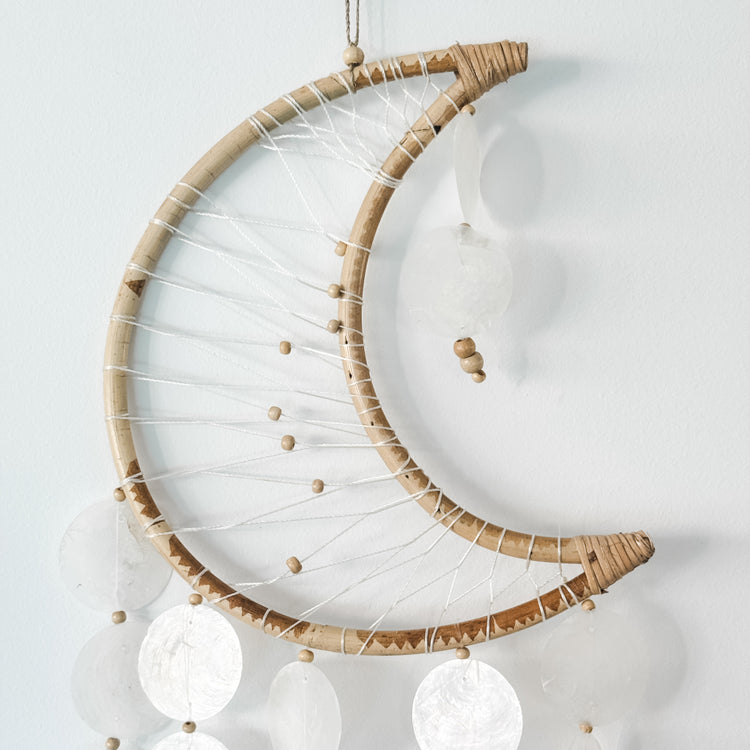 Luna Capiz Moon Windchime