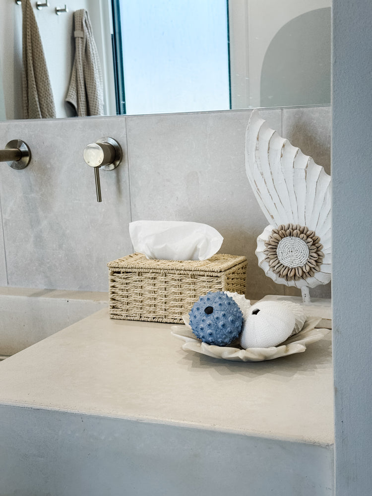 Natural Woven Rectangular Tissue Box Cover Preorder