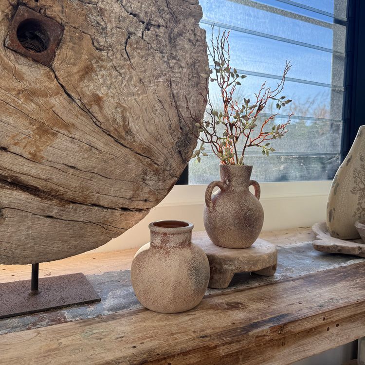 Noor Rustic Globe Pot | 15 cm