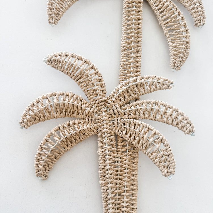 Rattan Palm Tree Wall Hanging