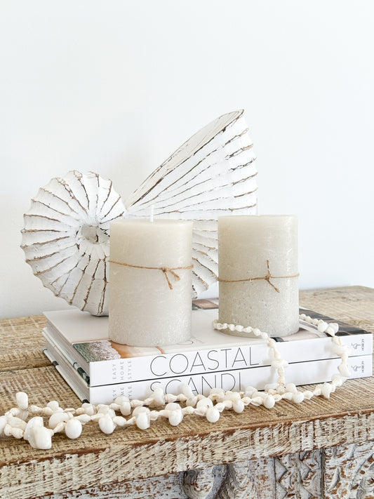 Wooden Nautilus Shell | White | 3 Sizes Available