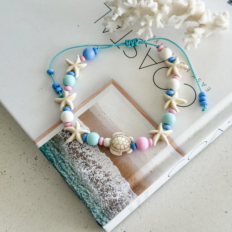 Seafoam Dreams Turtle & Starfish Anklet / Bracelet