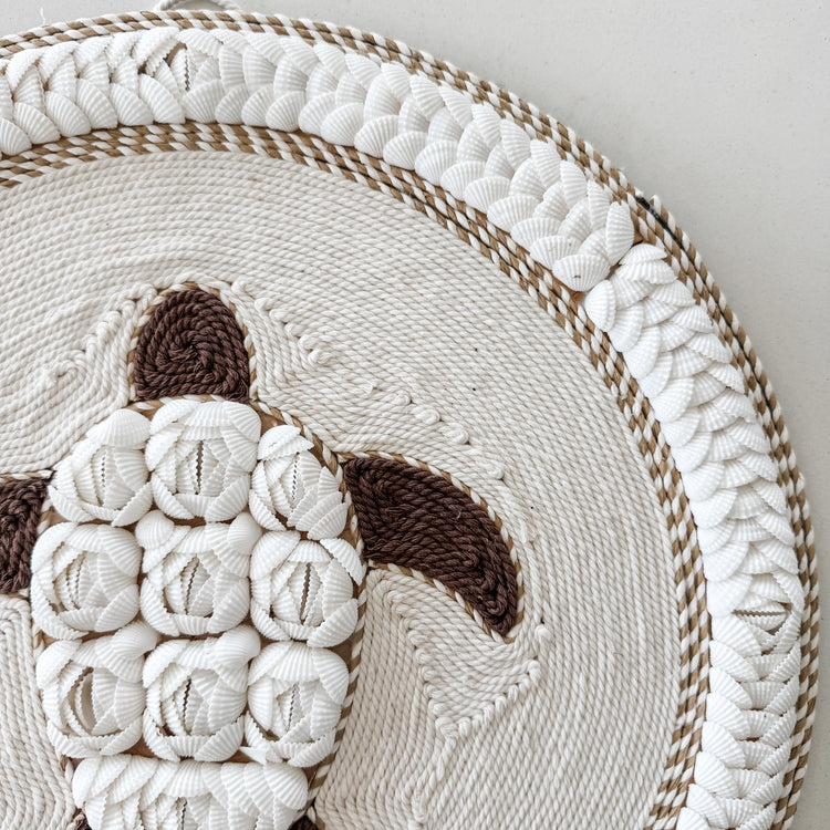 Seaside Turtle Shell & Rope Wall Hanging – 40cm