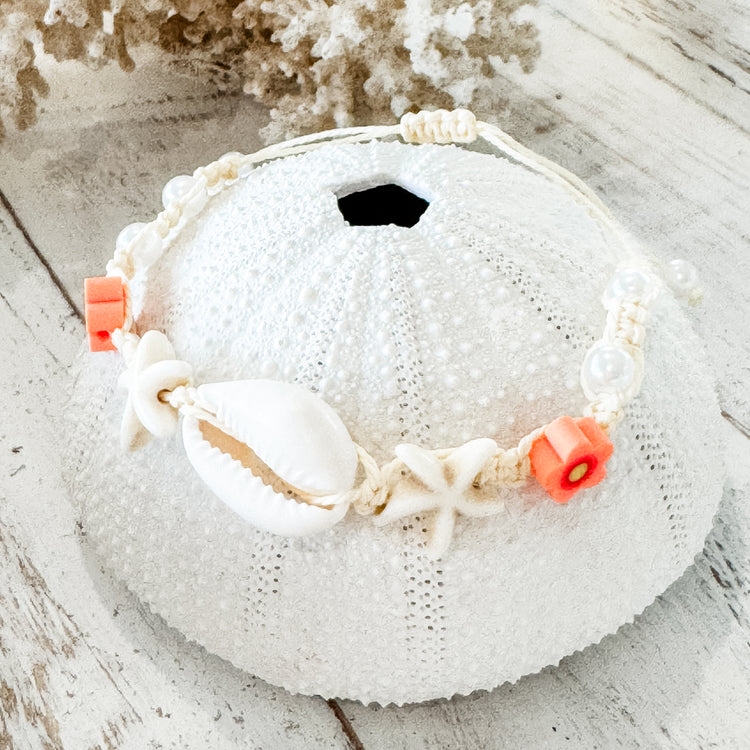 Coastal Bloom Shell Anklet Bracelet