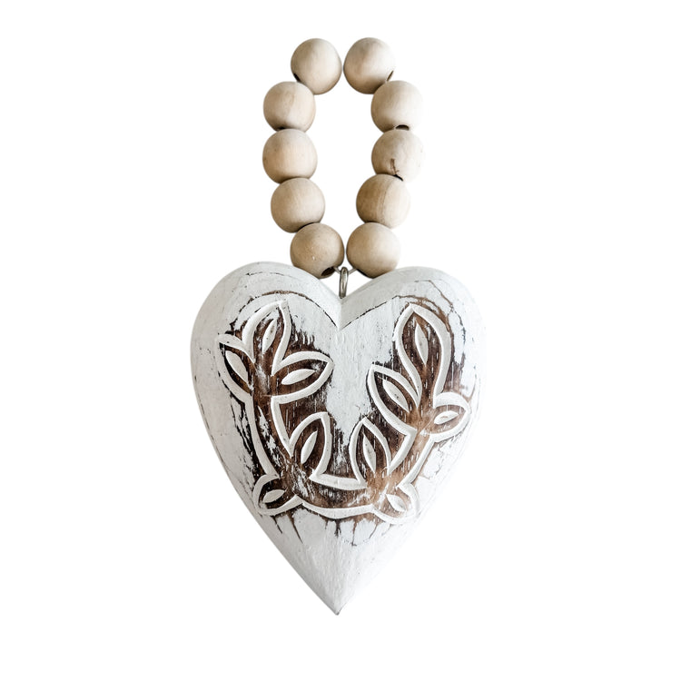 Heart Hanging | White