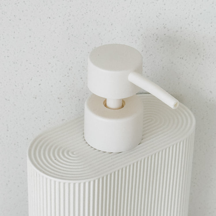 Sid Ribbed Resin Dispenser – Ivory