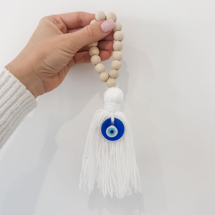 Coastal Charm Evil Eye Tassel