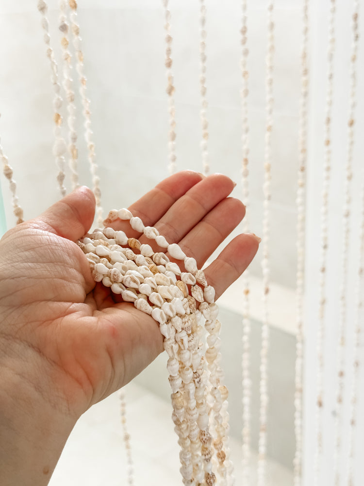 Handmade Seashell Door Curtain | Coastal Boho Room Divider | 100x200cm