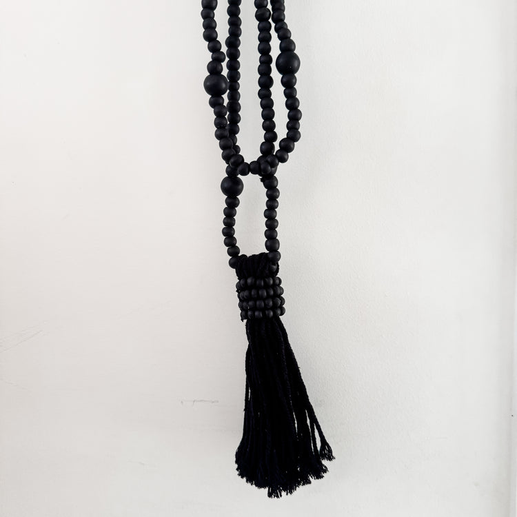 Noir Beaded Tassel Garland | 100cm