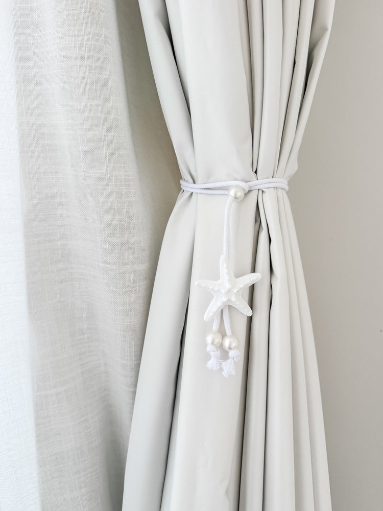Coastal Starfish Pearl Curtain Tieback