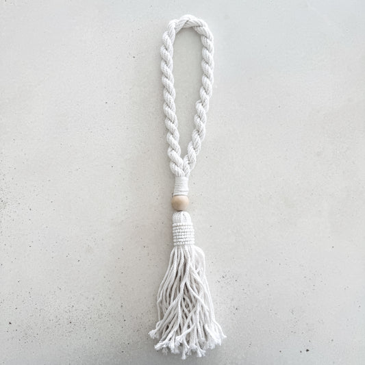 White Beaded Tassel