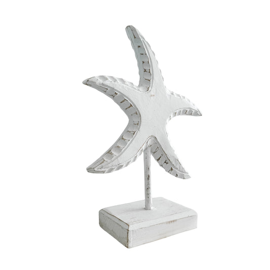 Starfish on Stand| Point | White