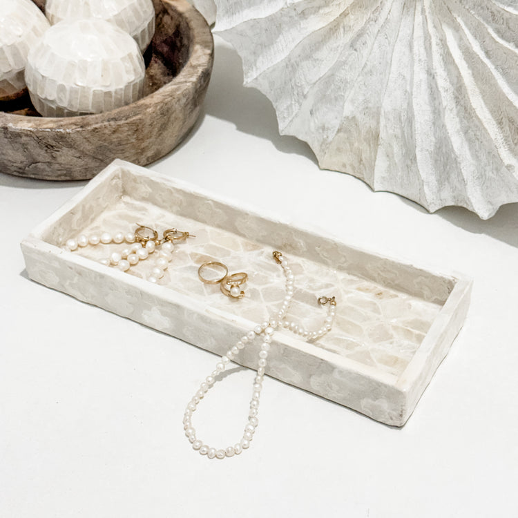 Belle Inlay Tray – Ivory