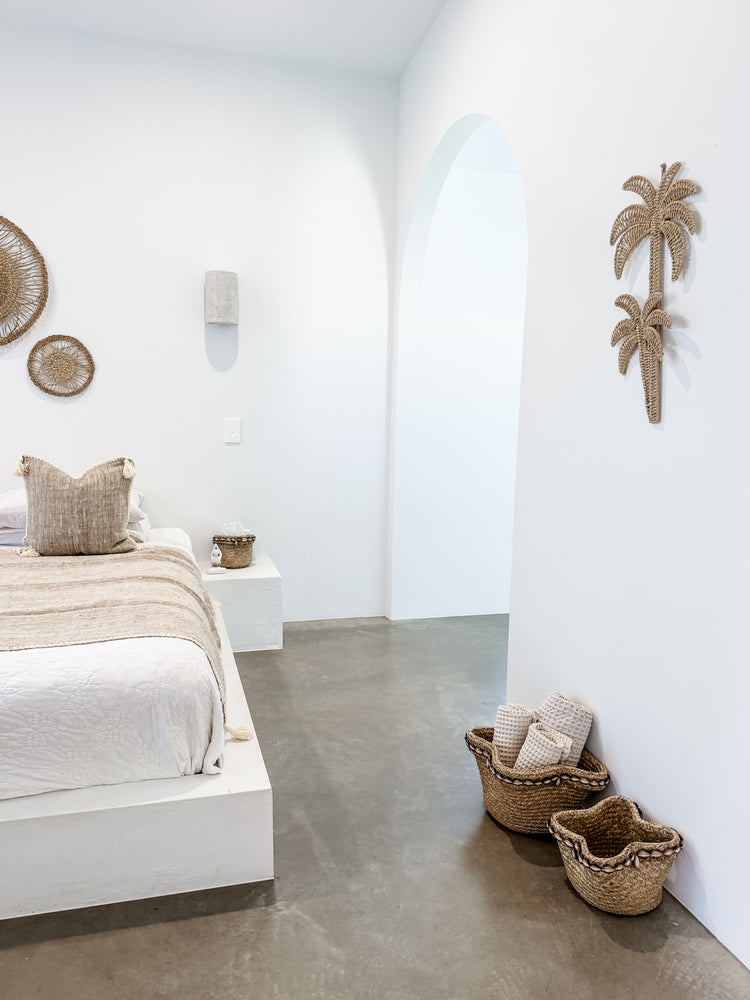 Rattan Palm Tree Wall Hanging | 66x33cm